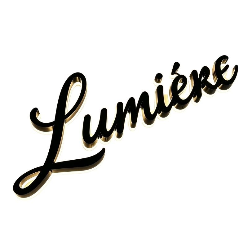 Black Acrylic Signs