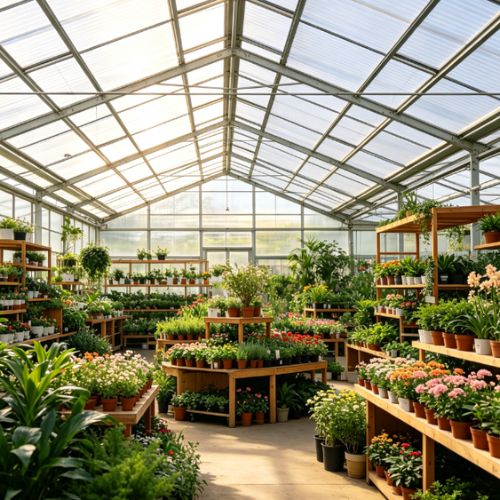 Polycarbonate Panels in Eco-Restaurants & Retail Garden Centers